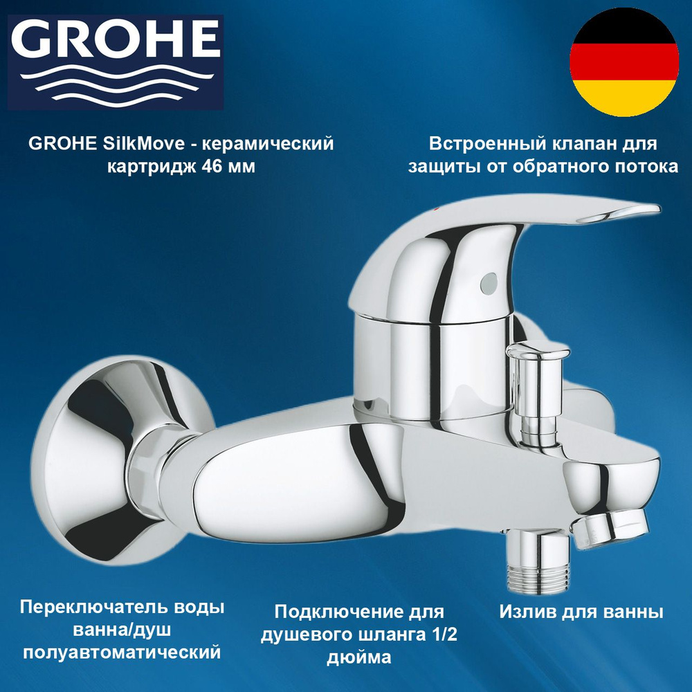 Смеситель для ванны GROHE Euroeco 32743000 #1