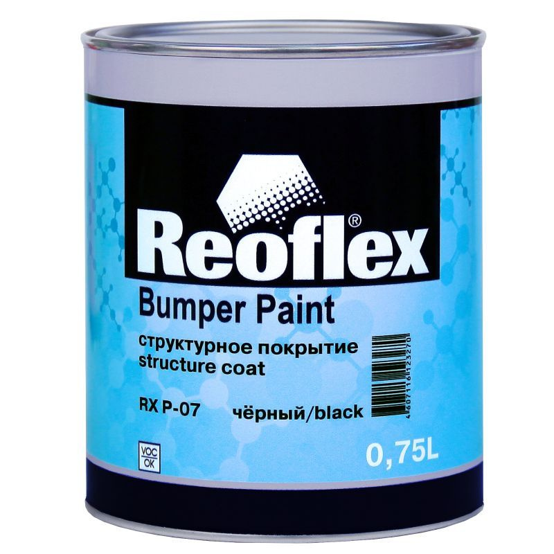 Эмаль структурное покрытие Reoflex черное 0,75л. #1