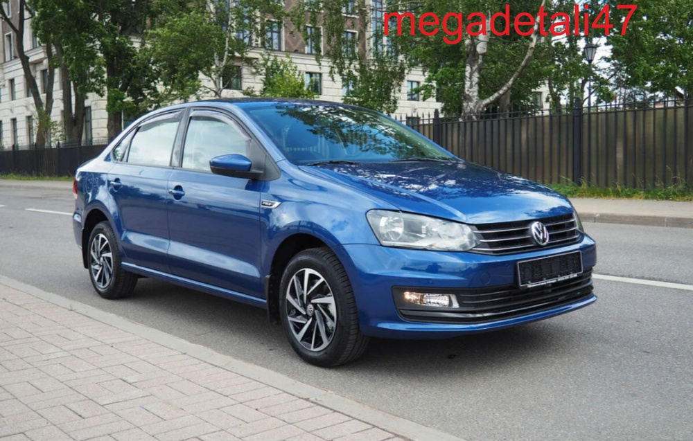 Бампер передний в цвет Volkswagen Polo Фольксваген Поло (2014-2020) Z2 - LH5X, NIGHT BLUE - Синий  #1