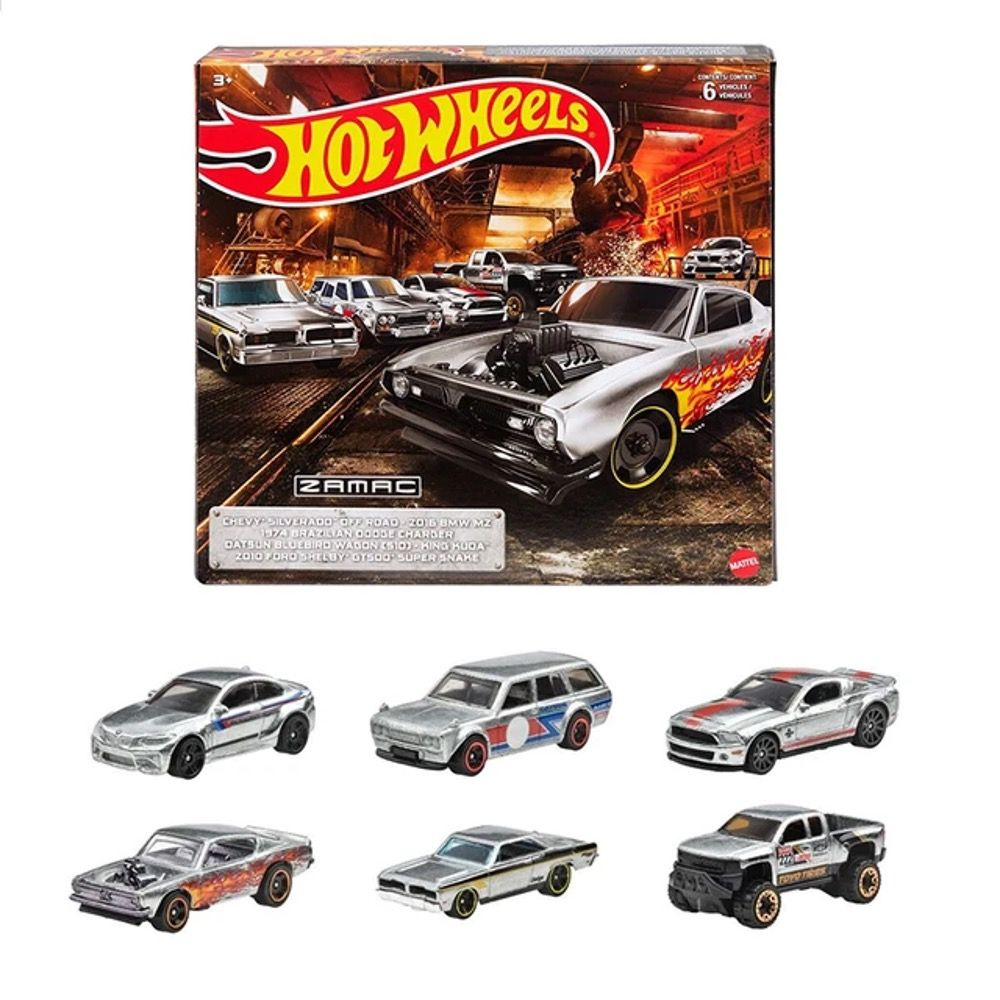 HGM12 Машинка металлическая игрушка Hot Wheels ZAMAC коллекционная модель премиальная 6 шт.  #1