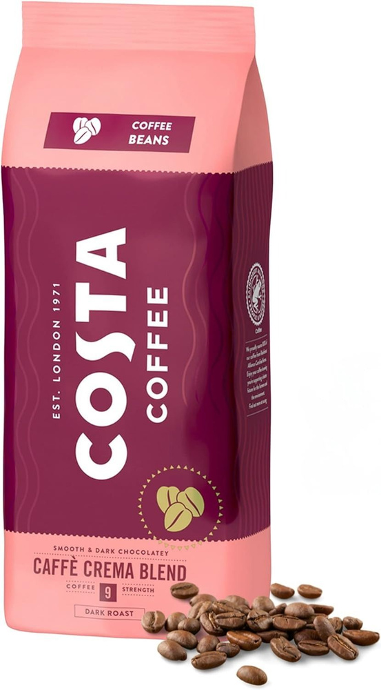 Кофе в зернах Costa Caffe Crema Blend, 1кг #1