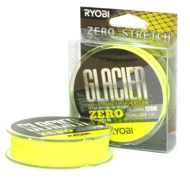 Шнур Ryobi PE Glacier 4х 120м 0,148мм 6кг yellow #1