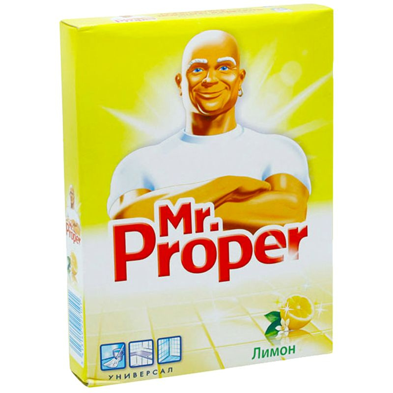 Средство для мытья полов и стен Mr.Proper "Лимон", порошок 400г 5413149227101  #1