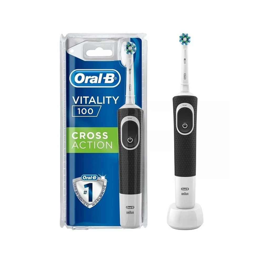 Электрическая зубная щетка Oral-B Vitality 100 Сross Action, черная #1