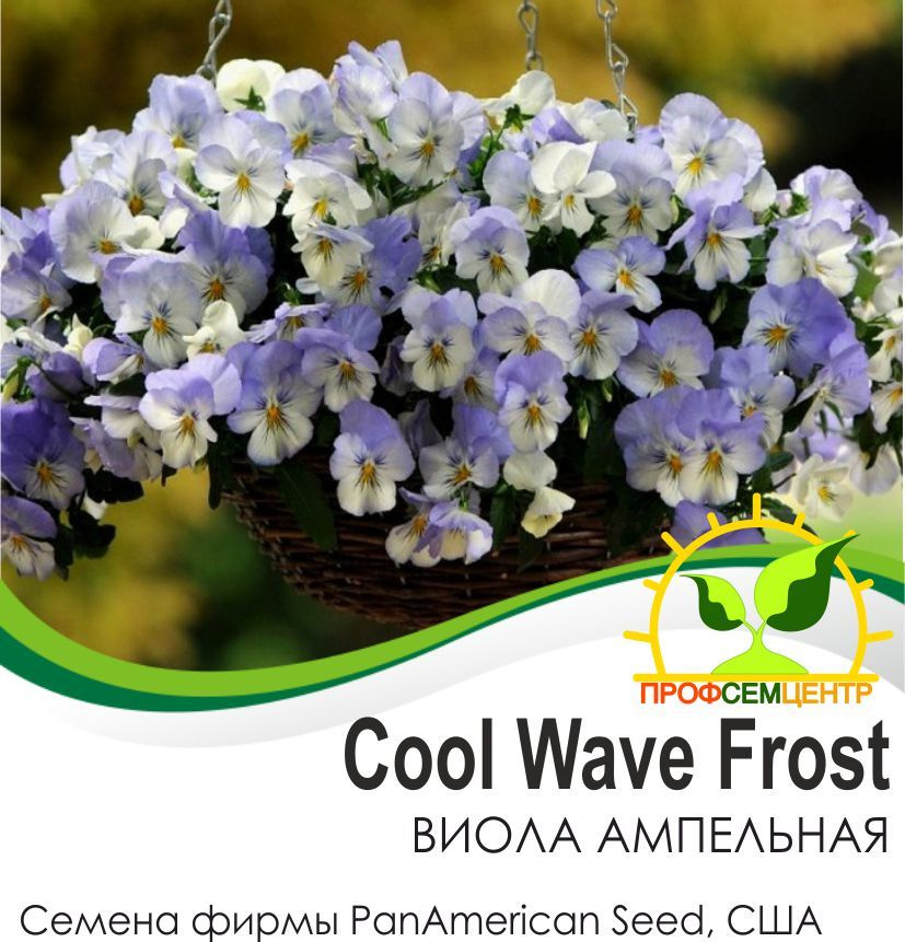 Виола ампельная Cool Wave Frost (Кул Вейв Фрост), семена, 5 шт. (фасовка)  #1