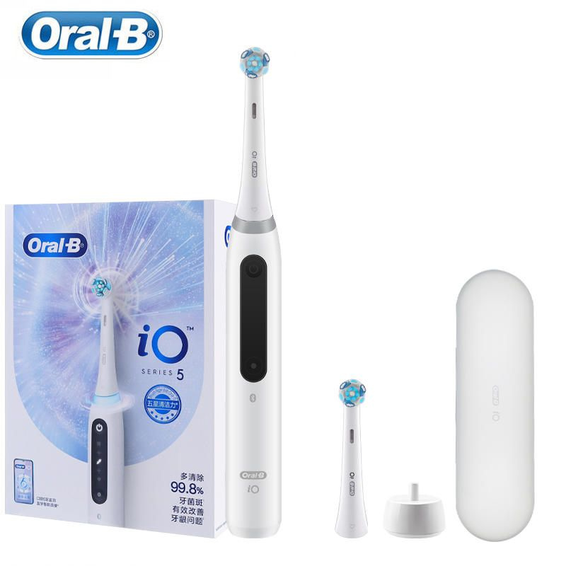 Oral-B Набор электрических зубных щеток iO Series 5, белый #1