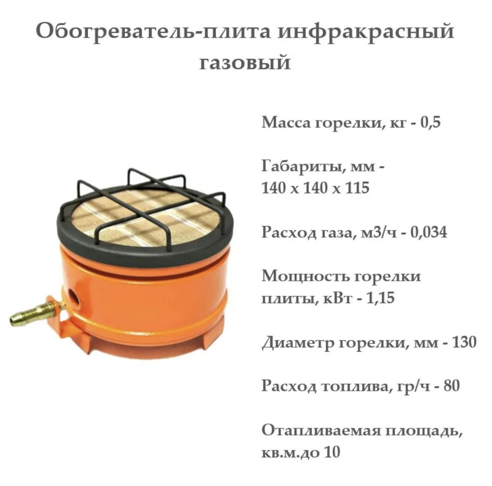 Обогреватель (плита) инфракрасный газовый Следопыт Диксон кВт 1.15 (PH-GHP-D1.15)  #1