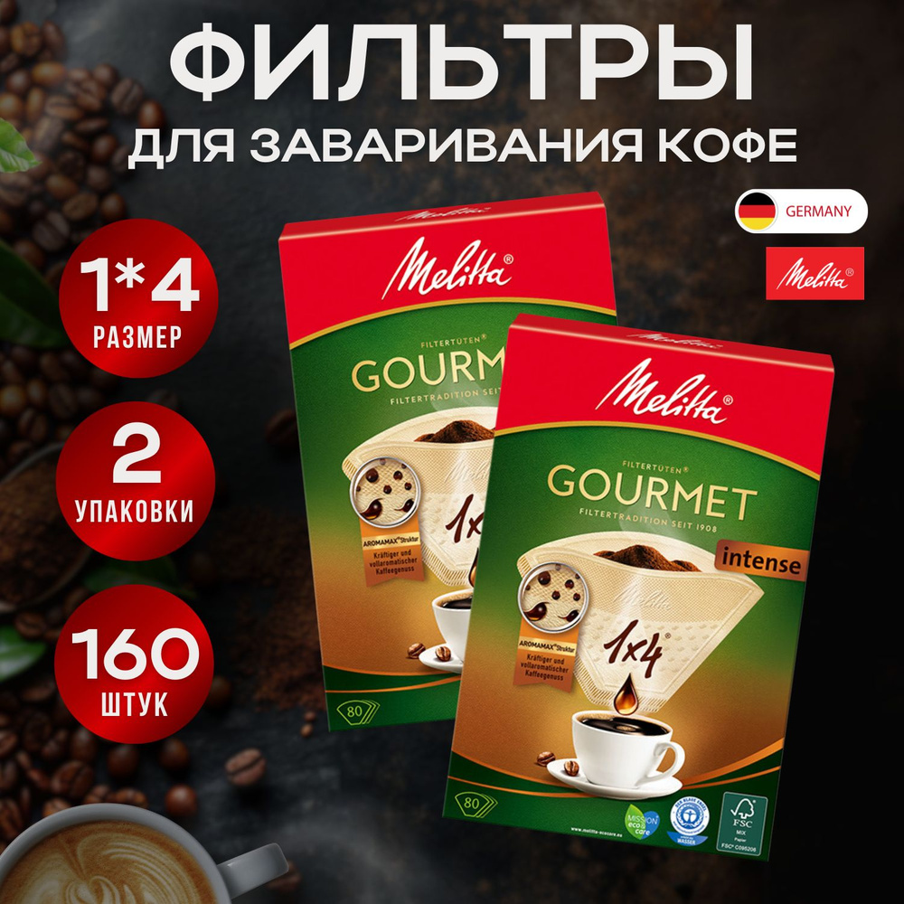 Фильтры для кофеварки MELITTA GOURMET Intense 1х4/80 (2 упак.) #1