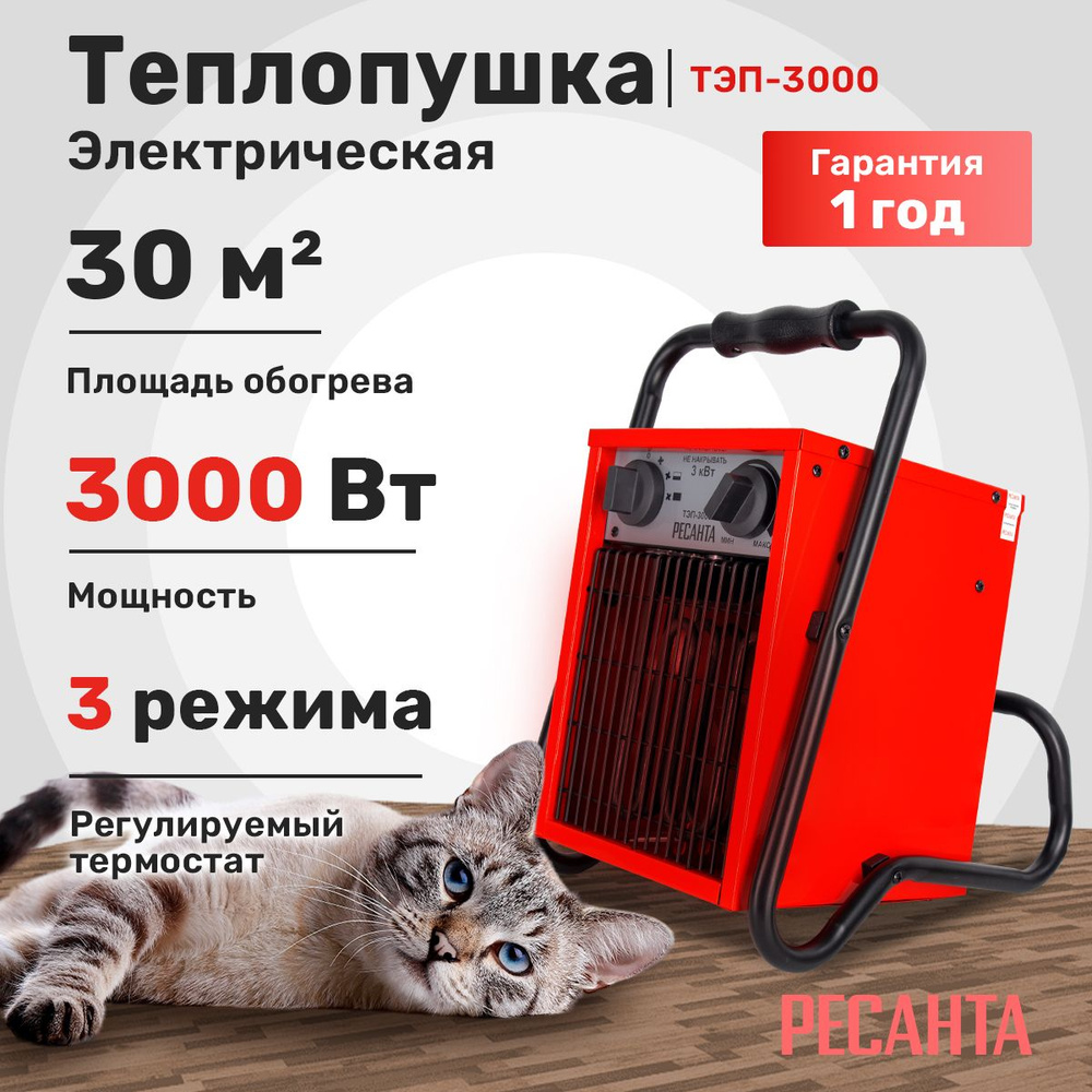 Тепловая пушка Электрическая Ресанта ТЭП-3000 #1