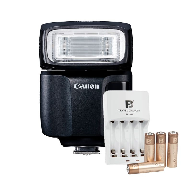 Вспышка Canon Speedlite EL-100 содержит четыре аккумулятора и комплект зарядных устройств  #1