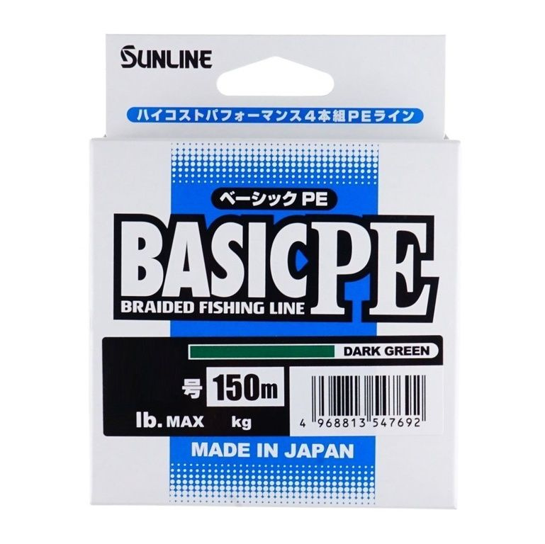 Шнур SUNLINE Basic PE Х4, 150м, #0.3, 0.09мм #1