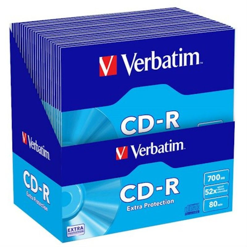 Диски CD-R 700Mb Verbatim (43843) 52X EXTRA PROTECTION 50шт конверт #1