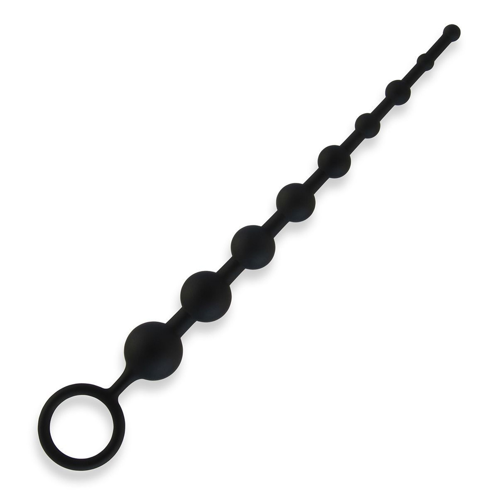 Черные силиконовые анальные бусы Silicone Anal Beads - 30 см. #1