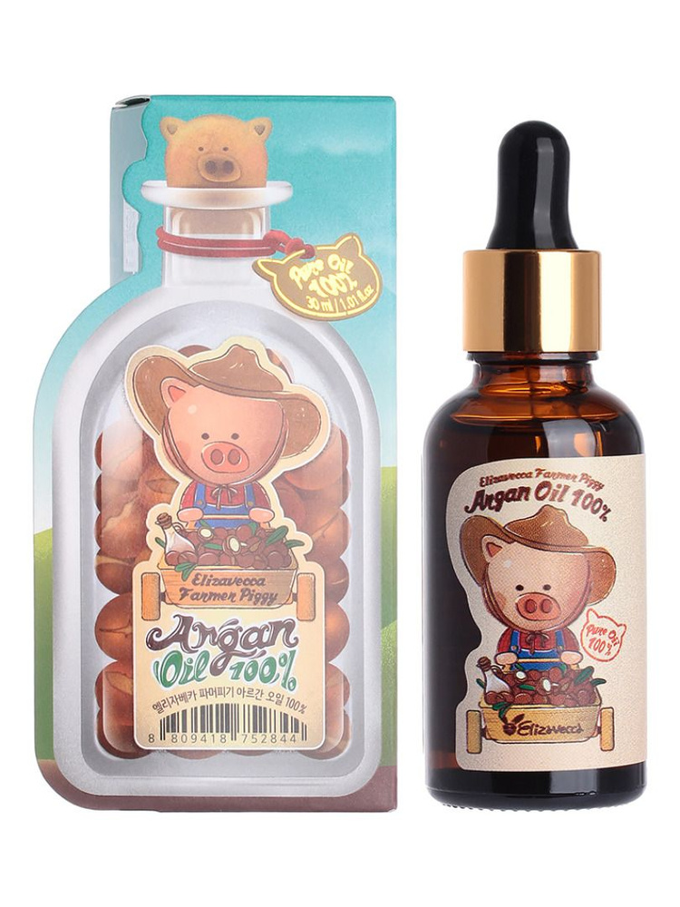 Elizavecca Масло для лица, тела и волос Farmer Piggy Argan Oil 100%, Аргановое, 30 мл  #1