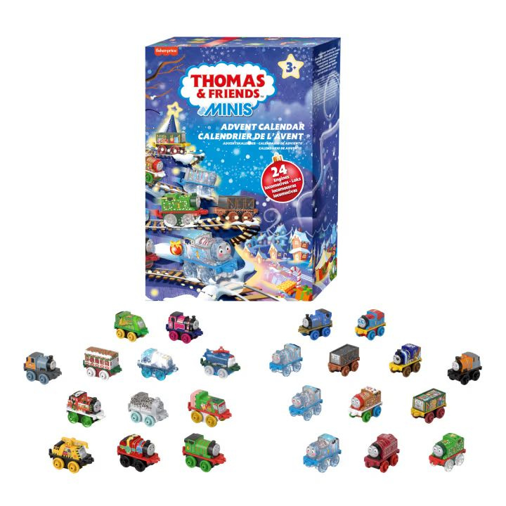 Fisher-PriceАдвент-календарь 2024 Thomas & Friends Minis, 24 миниатюрных игрушечных поезда  #1