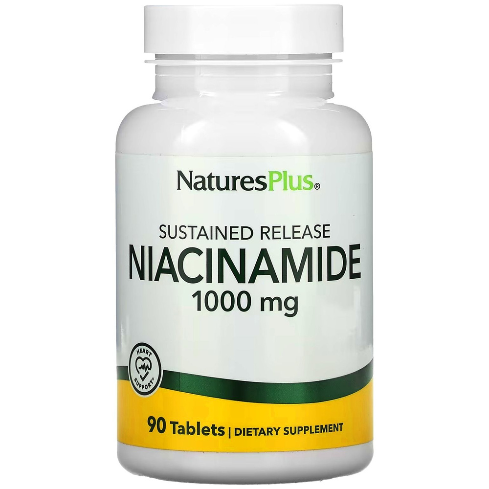 NaturesPlus Niacinamide 1000 mg 90 Sustained Release tabs / Ниацинамид 1000 мг. 90 таблеток с замедленным #1