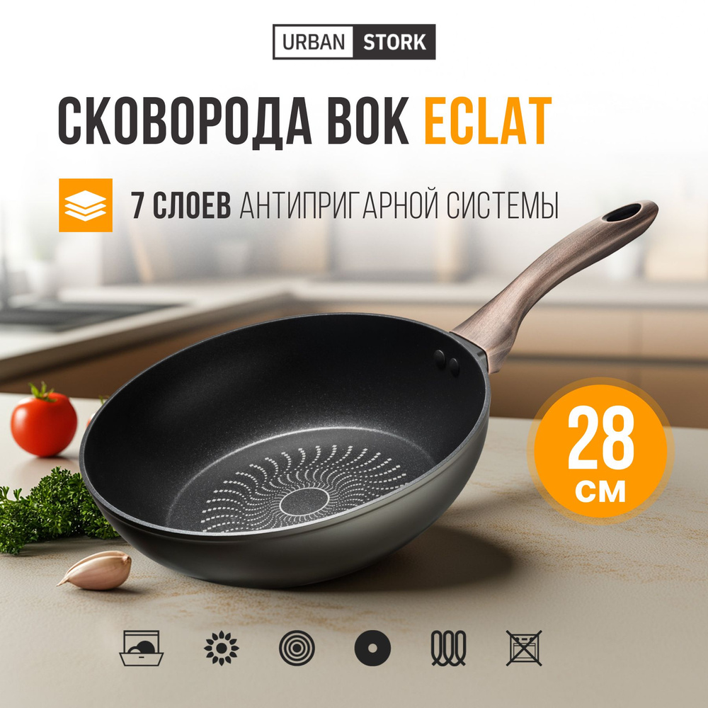 Сковорода ВОК ECLAT антипригарная, 28 см #1