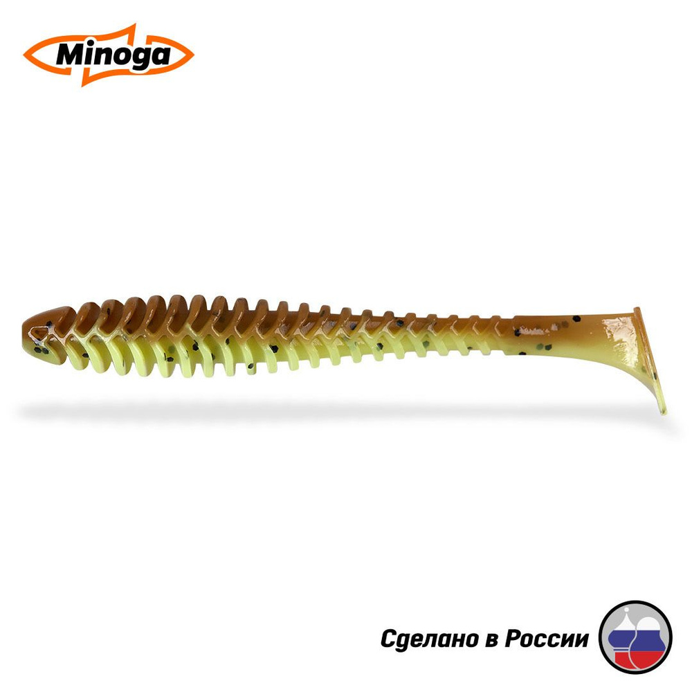 Силиконовая приманка Minoga Action Fat 6,1" (3 шт) 155 мм, 17.74 гр, цвет 109, крупный силикон на щуку #1