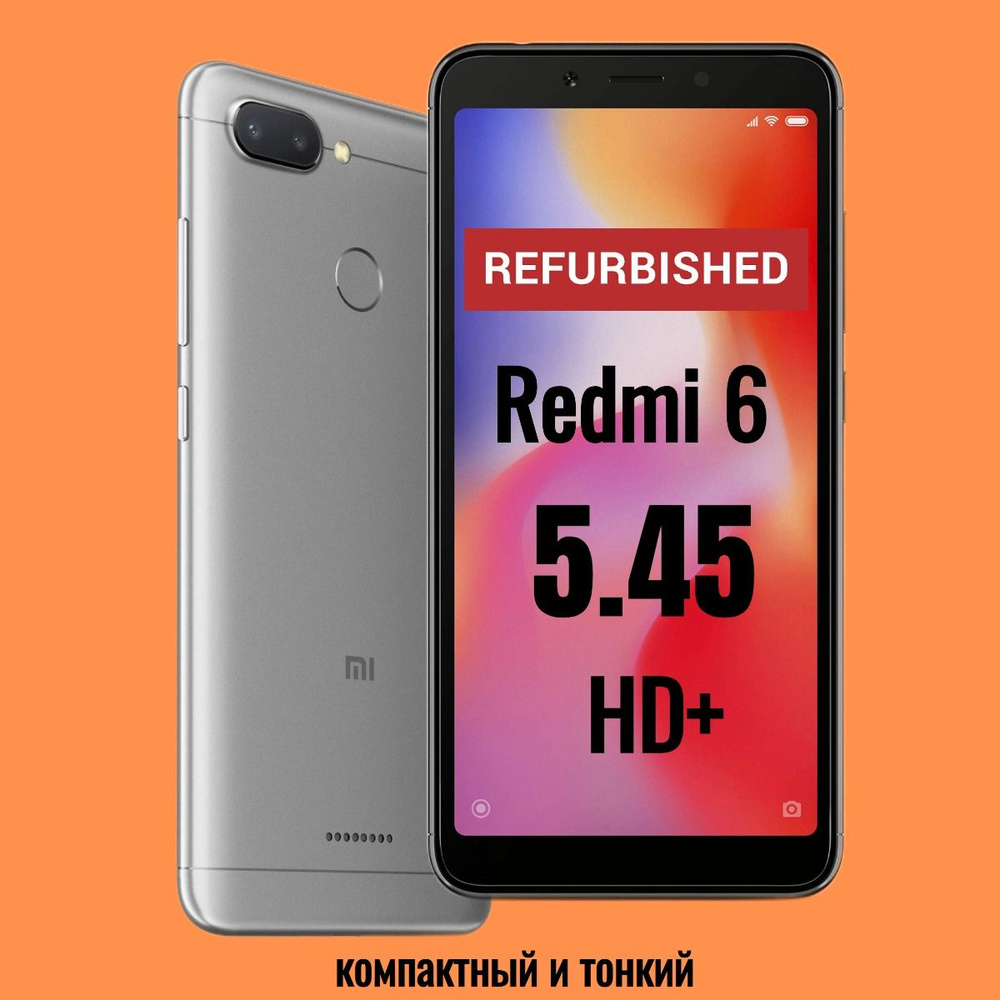 Redmi Смартфон 6 Global 3/32 ГБ, серый, Восстановленный #1