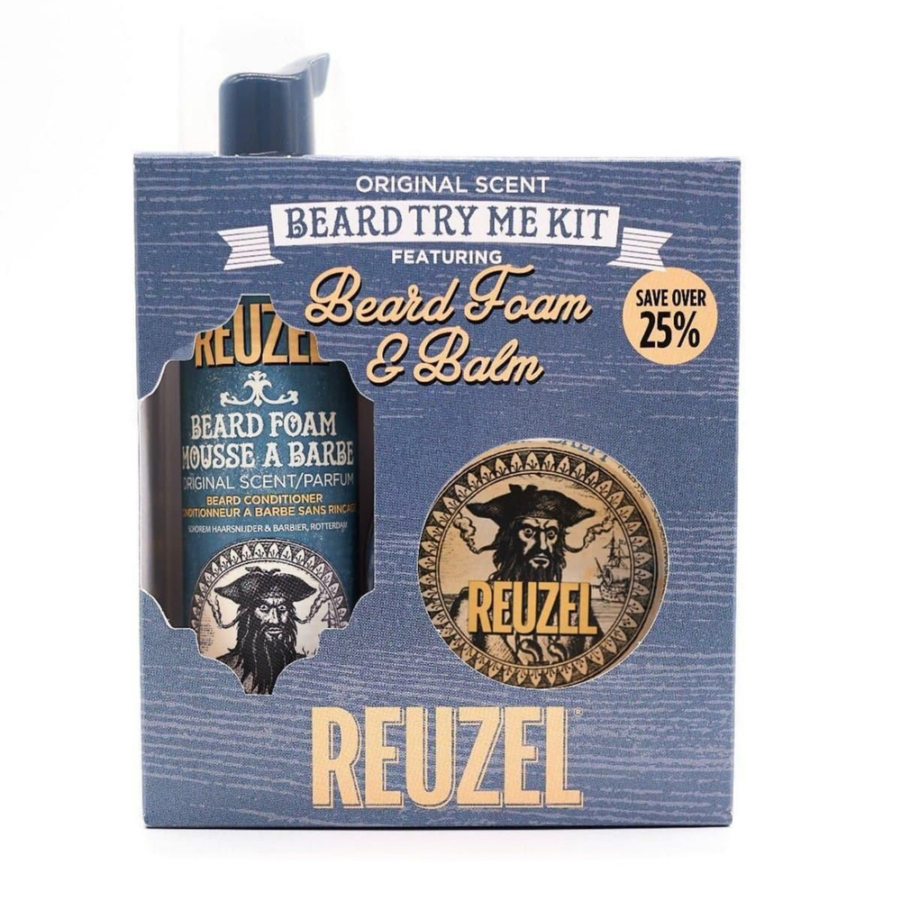 Reuzel Original Scent Beard Try Me Kit Набор для ухода за бородой (Пена 70 мл + Бальзам 35 г)  #1