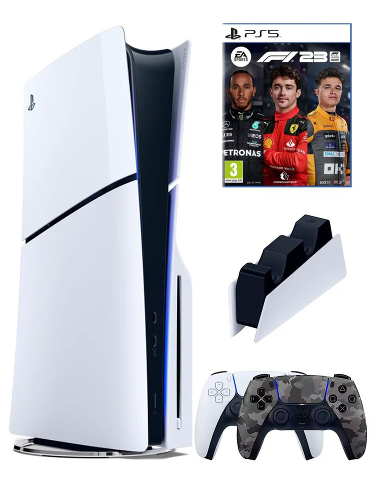 PS5 (ПС5) Игровая приставка Sony PlayStation 5 Slim disc + 2-й геймпад(камуфляжный) + зарядное + игра #1