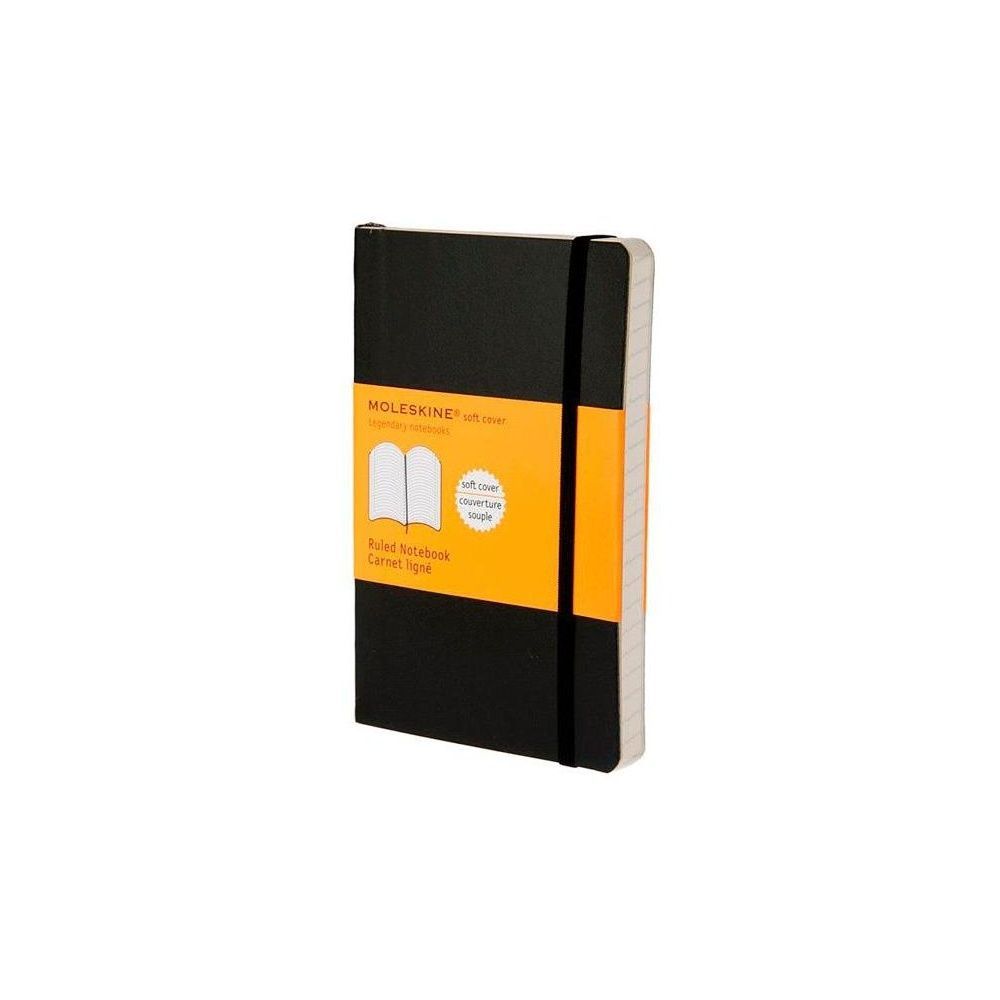 Блокнот Moleskine CLASSIC SOFT QP611 Pocket 90x140мм 192стр. линейка мягкая обложка черный  #1