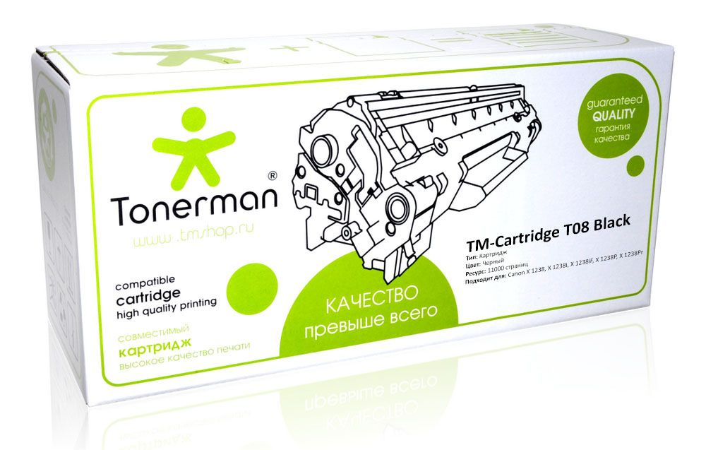 Картридж Tonerman Cartridge T08 Black Без чипа для Canon i-Sensys X 1238 #1