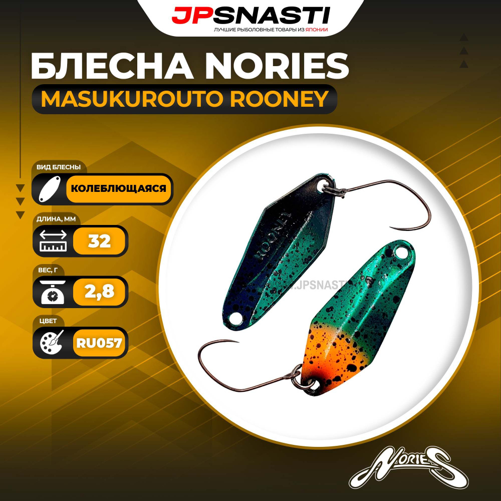 Блесна Nories Masukurouto Rooney, 2.8гр, RU057 #1