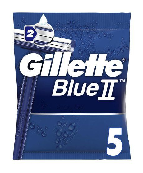 GILLETTE Blue II Бритвы одноразовые, 5шт #1