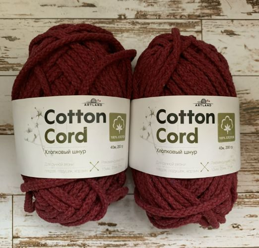 ХЛОПКОВЫЙ ШНУР ARTLAND COTTON CORD (200гр/40м) 3 мотка #1