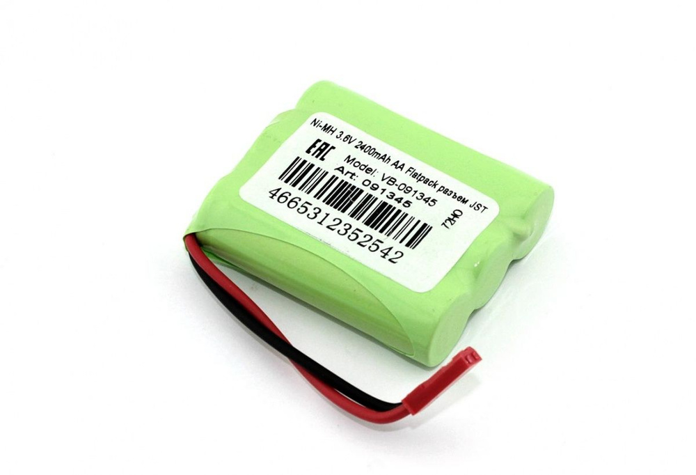 Аккумулятор Ni-MH 3.6V 2400mAh AA Flatpack разъем JST #1