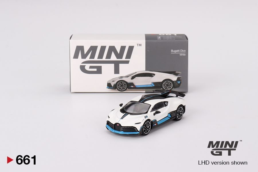 Коллекционная машинка MINI GT 1:64 Bugatti Divo White #1