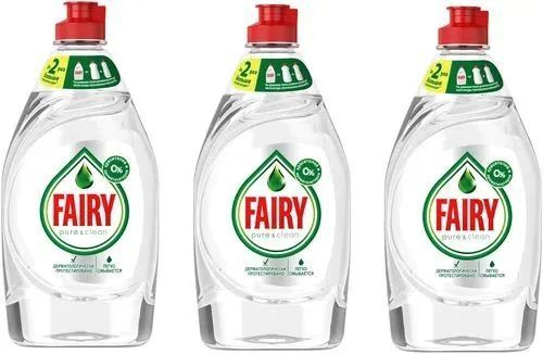 Средство для мытья посуды Fairy "Pure & Clean", 450 мл х 3 шт #1