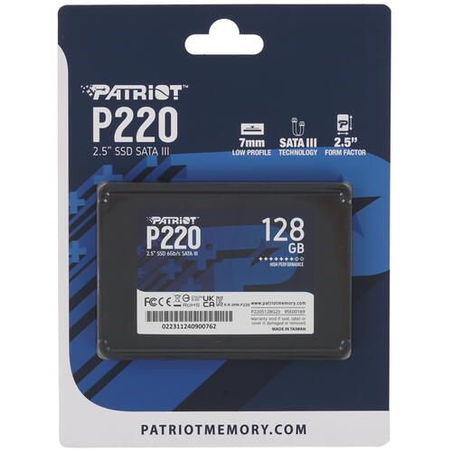 Patriot Memory 128 ГБ Внутренний SSD-диск 128 ГБ, 550 Мбайт/сек, 60 ТБ ([P220S128G25])  #1