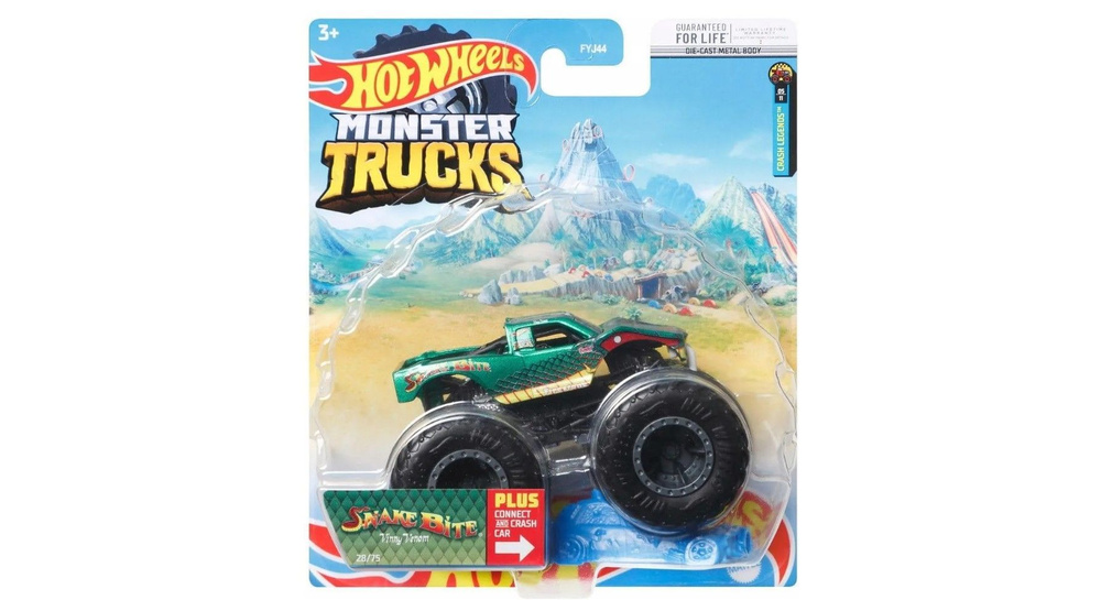 Монстр трак Хот вилс, машинки для мальчиков Mattel, машина Hot Wheels Monster Truck 1:64 FYJ44_HHG86 #1