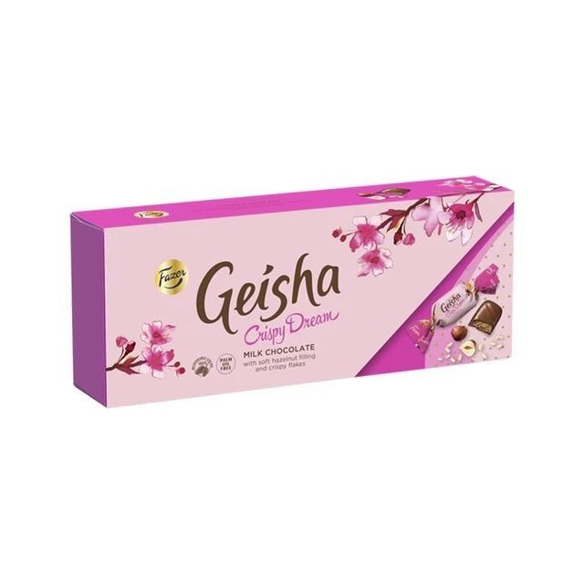 Конфеты Fazer Geisha Crispy Dream, с начинкой из ореха и криспами, 270г (Новогоднее)  #1