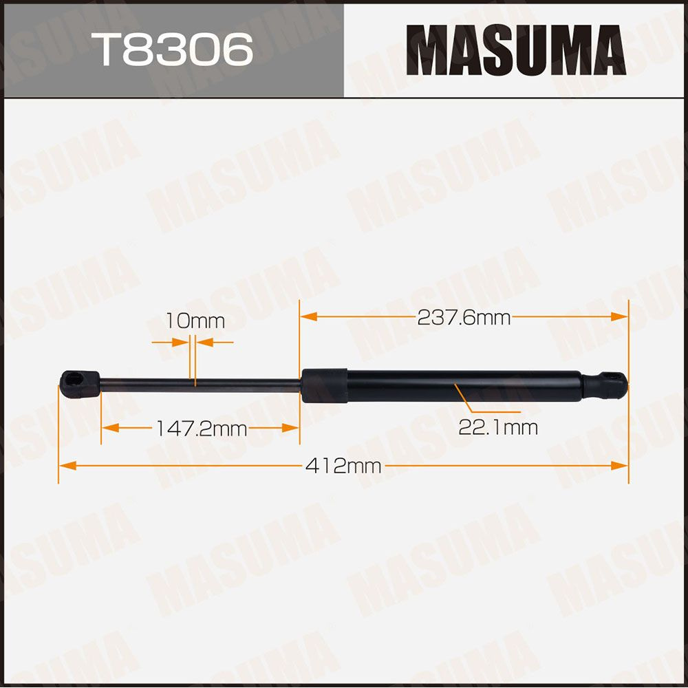 амортизатор крышки багажника l 412 мм masuma MASUMA T8306 #1