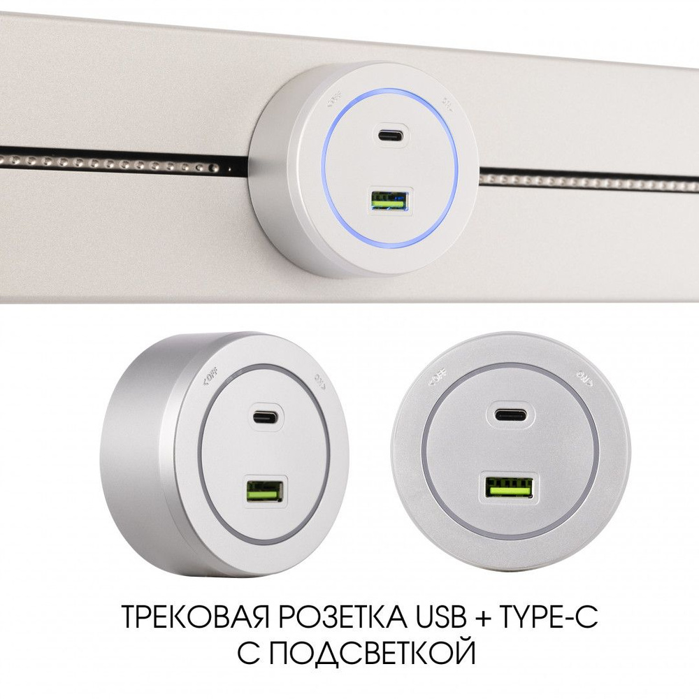 Трековая розетка Arte Milano Am-track-sockets-39 399731TS/USB-Type-C Silver #1