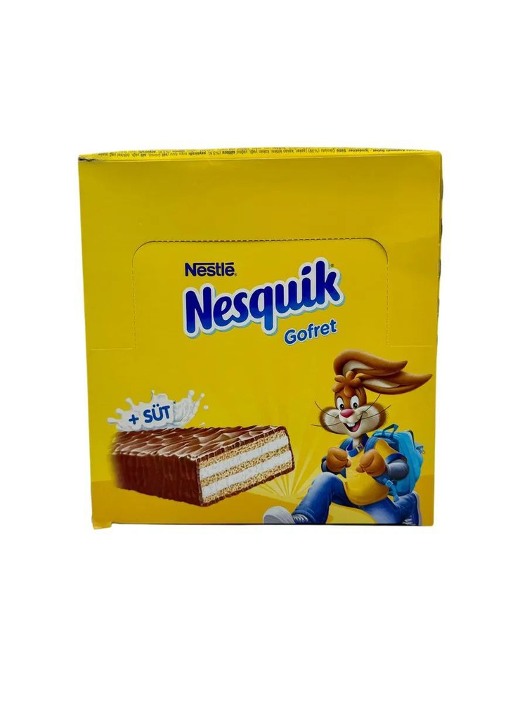 Nesquik Вафельный молочный батончик Несквик Gofret 30шт #1