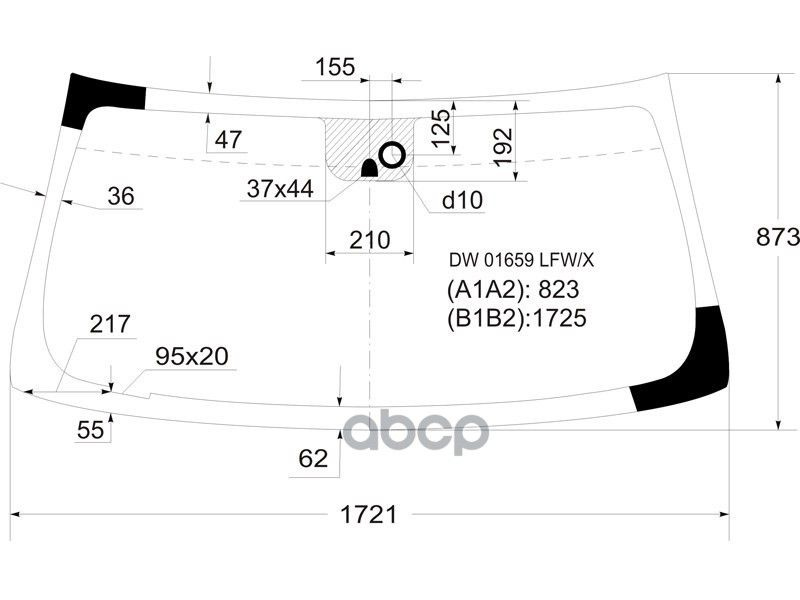 XYG Стекло лобовое (Датчик дождя) Chevrolet Tahoe 06-14 / Cadillac Escalade 06-15 / Chevrolet Silverado #1