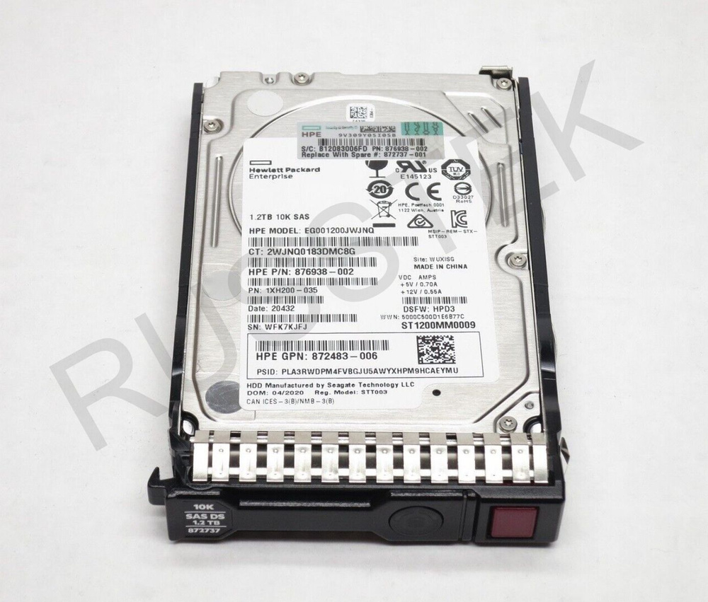 HPE 1,2 ТБ Внутренний жесткий диск Enterprise G8-G10 872479-B21 872479-S21 872737-001 876936-002 EG001200JWJNK #1