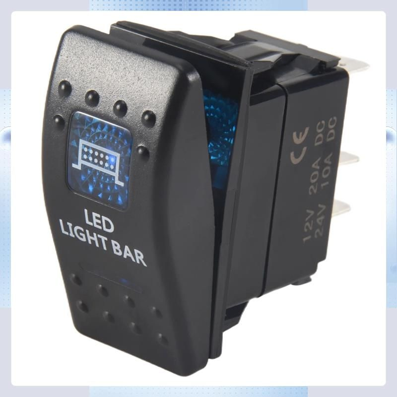 H7Автомобильная лодка Dual LED Back Light Rocker Switch SPST ON-OFF 12/24V CE 10A 1  #1