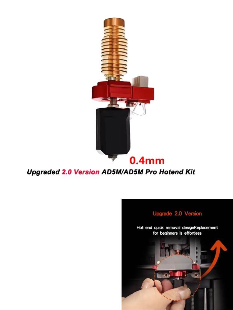 Комплектгорячеготорцанасадок0,4ммдляобновлениядеталейпринтераFlashforgeAdventurer5M/5MPro