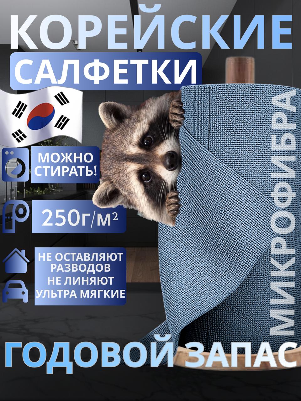Салфеткидляуборкиврулонеизмикрофибры,20шт.