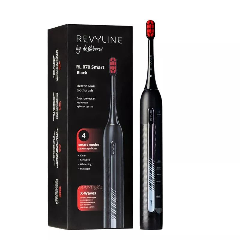 Электрическая зубная щетка Revyline RL 070 Black by Dr. Baburov, черная  #1