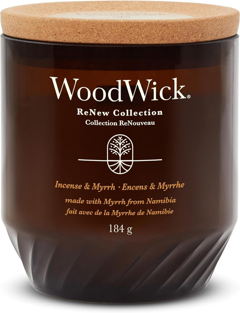 WoodWick Свеча ароматическая "Ладан и мирра", 10 см х 8 см, 1 шт #1