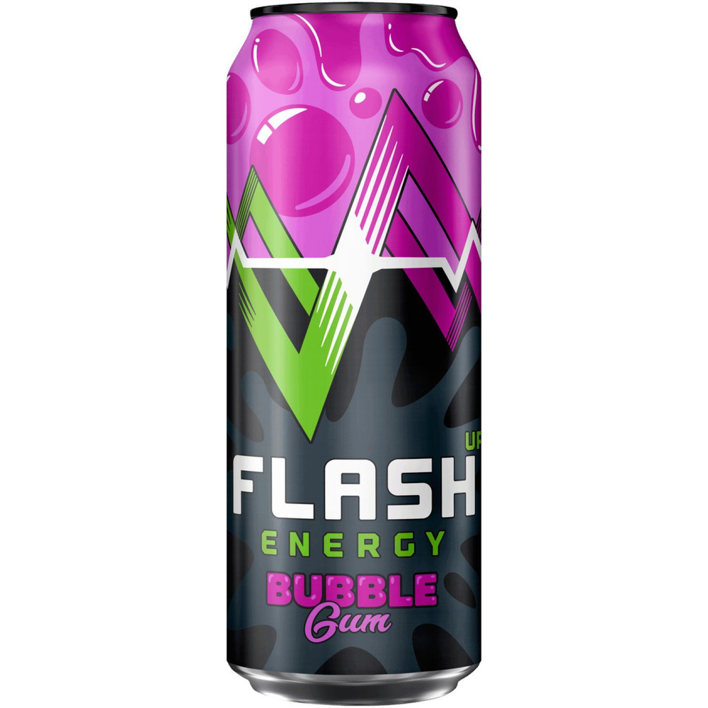Энергетический напиток Flash Up Energy Bubble Gum банан-клубника, 450мл х 10 штук  #1