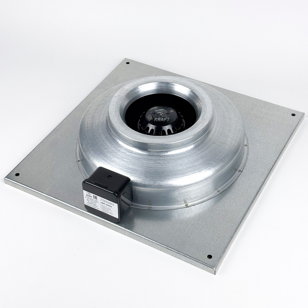 Круглый канальный вентилятор ВКК-ФВ-150 на квадратном фланце, 600 м3/час, 2410 об/мин, 80 Вт  #1