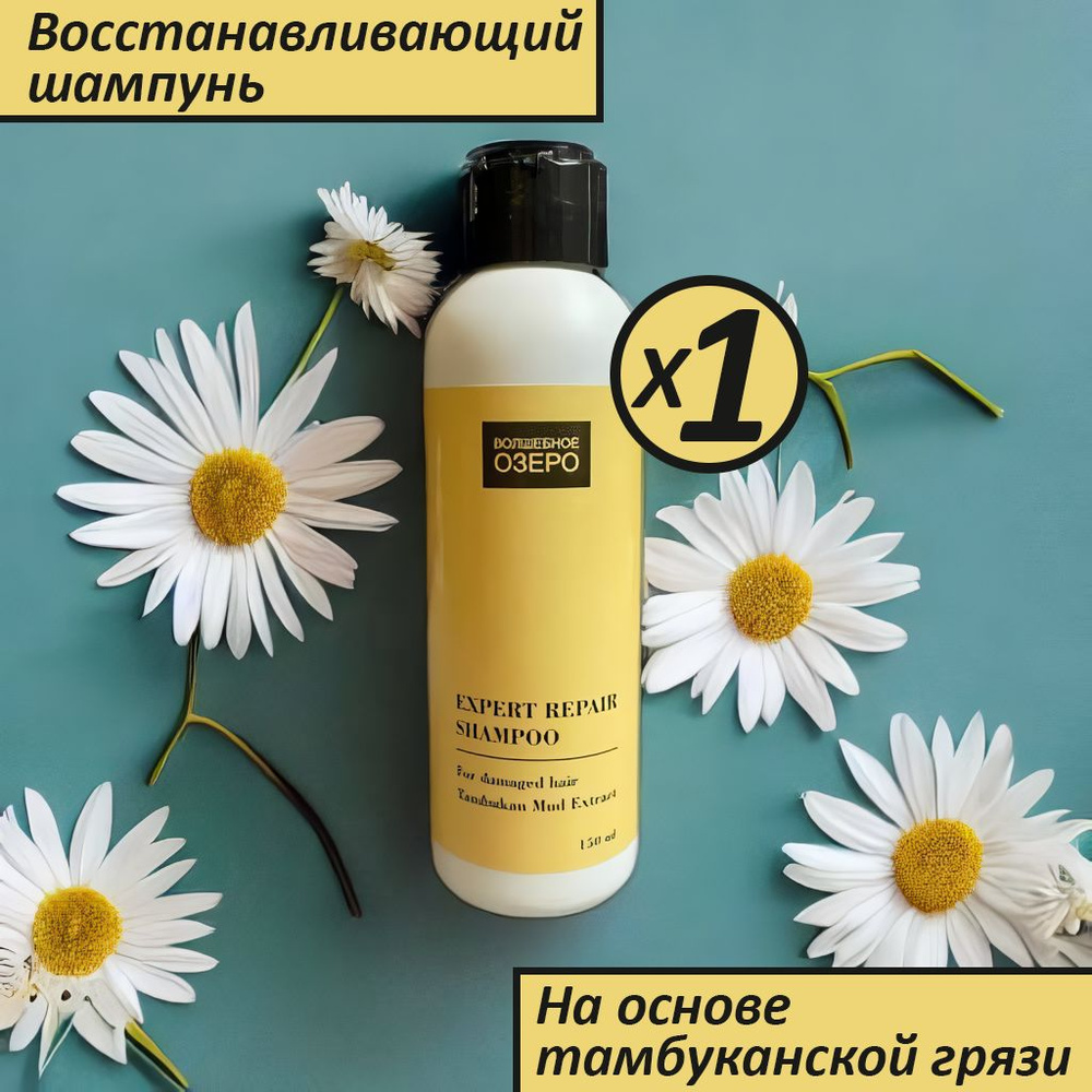 Шампунь Волшебное озеро Expert Repair Shampoo с вытяжкой из Тамбуканской грязи для сильно повреждённых #1