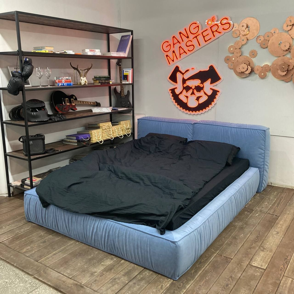 Банда Мастеров Двуспальная кровать, Кровать Онда с подъемным механизмом, 160х200 см  #1